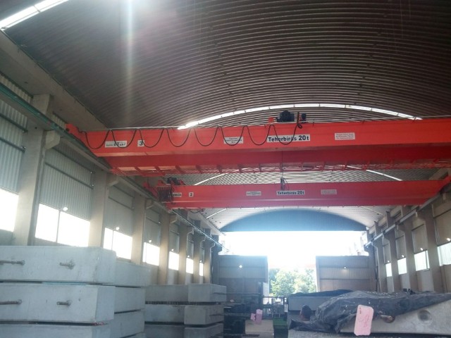 BKH 20t / 19m kétfőtartós híddaru gyártása, telepítése
